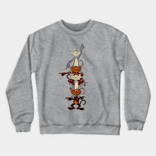 Totem Pole Monkeys Crewneck Sweatshirt